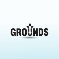 Grounds repairing house building logo design