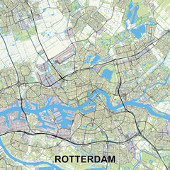 Rotterdam, Netherlands Poster map art