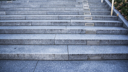 light gray granite steps