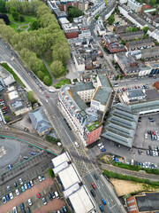 Aerial View of Southampton Port City of South England Coast, United Kingdom. May 16th, 2024