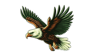 american eagle with wings