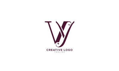 VY YV VXY Abstract initial monogram letter alphabet logo design