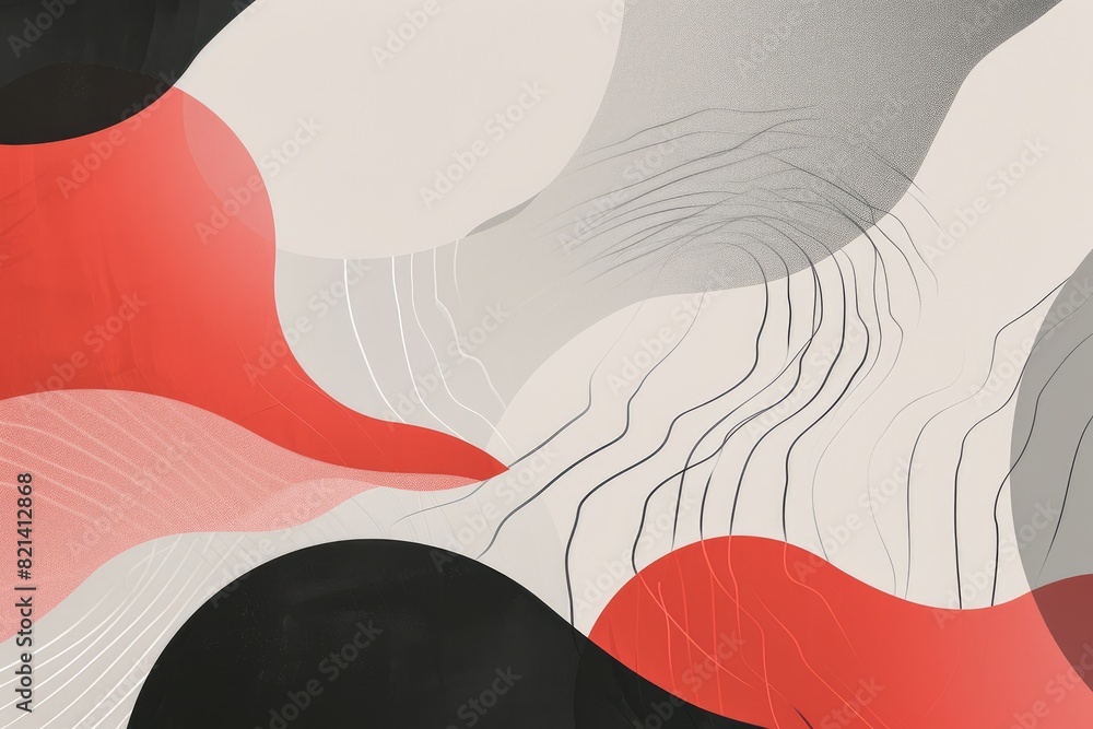 Poster minimalist background with abstract lines and shapes
