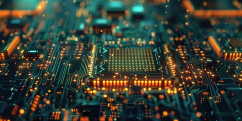 Obraz premium abstract digital circuit board texture