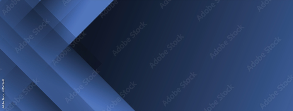 Poster modern abstract gradient dark navy blue banner background. blue line with white architecture futuris