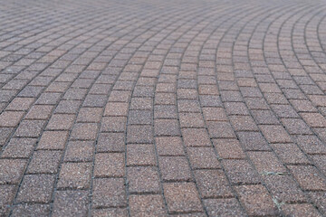 brick sidewalk path with pattern