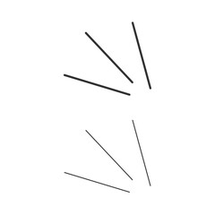 モノクロ線画のワンポイントあしらいセット