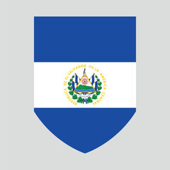 El Salvador Flag in Shield Shape Frame