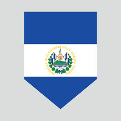 El Salvador Flag in Shield Shape Frame