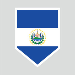 El Salvador Flag in Shield Shape Frame