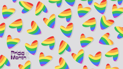 Pride wallpaper hearts rainbow