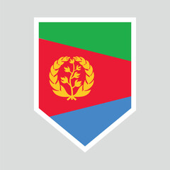 Eritrea Flag in Shield Shape Frame