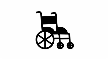 Fototapeta premium Wheelchair icon for accessibility and healthcare designs