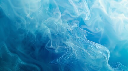 Ethereal Fluidity: Seamless Gradient from Deep Blue to Light Cyan in Digital Art Backdrop
