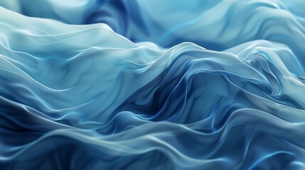 Obraz premium Serene Fluidity in Gradient Blues - Seamless Blend Digital Art Backdrop with Ethereal Overlay Close Up