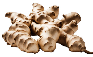 Fototapeta premium ginger root isolated on white background, cutout, clipping path