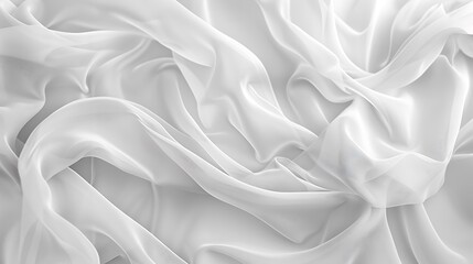 Elegance in White: Surreal Abstract Textures with Flowing Patterns and Soft Shadows
