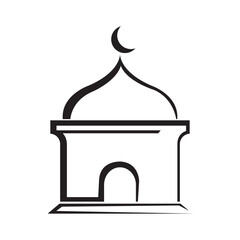 prayer room icon vector illustration template design