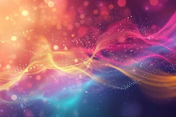 Obraz premium abstract waves background with lines and stars. illustration