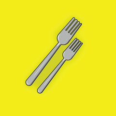 garpuh fork cutlery vektor ilustrator