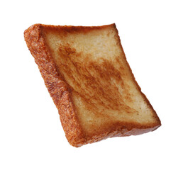 Piece of fresh toast bread isolated on white