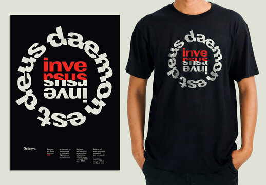 Creative Poster Design Layout with Circular Typography