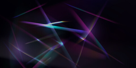 Transparent light refraction pattern for adding effects to backgrounds and objects. Holographic falling confetti glitters isolated on transparent background. Vector illustration.