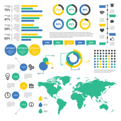 Free Vector Flat Corporate Infographic Template For Business And UI Design