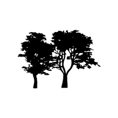 Fototapeta premium Tree Silhouette Vector Clipart