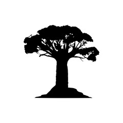 Fototapeta premium Tree Silhouette Vector Clipart.