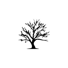 Tree Silhouette Vector Clipart.
