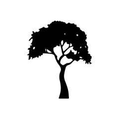 Tree Silhouette Vector Clipart.