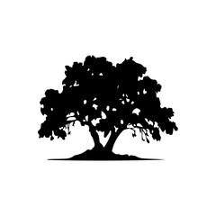 Tree Silhouette Vector Clipart.