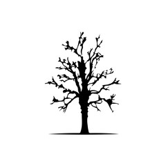 Tree Silhouette Vector Clipart.