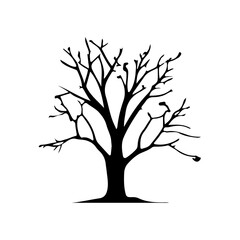 Obraz premium Tree Silhouette Vector Clipart.