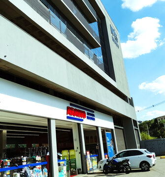 Pharmancy and drugstore network branch Araujo in Itabira. May, 20, 2024, Itabira, Minas Gerais, Brazil.	