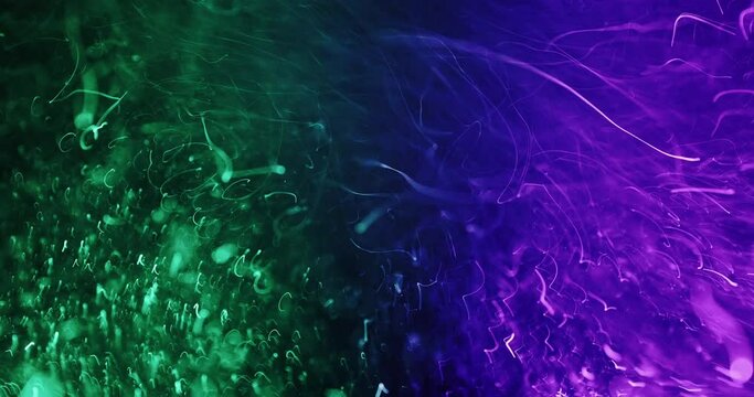 Whirling Green And Violet Atoms With Vertical Split