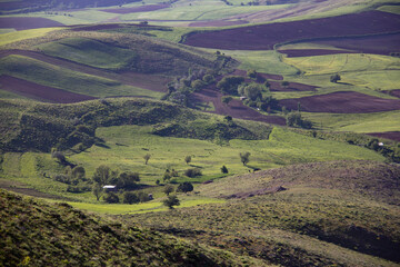 The beautiful nature of the Kurdistan province of Iran and the villages and greenery around the...