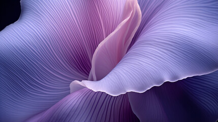 A macro photograph capturing the delicate veins of an iris petal.