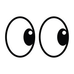 Set of cartoon eyes icon collection. Vector Illustration.