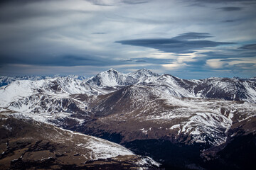 Rocky Mountains in Colorado, USA during winter