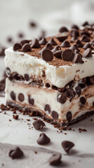 Chocolate chip icebox cake vertical