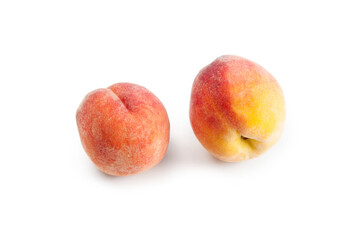 Peaches isolated on white background..