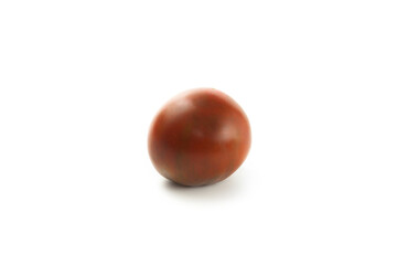 Obraz premium Dark red tomato isolated on white background with clipping path. .