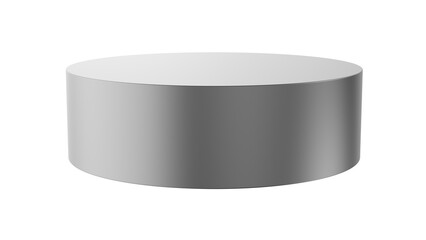 Metal podium. Isolated. Transparent background. Product display. 3d illustration.