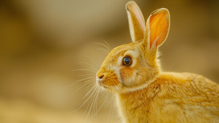 Fototapeta premium Close Up of Rabbit With Blurry Background