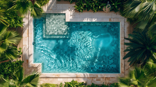 Pool ariel view