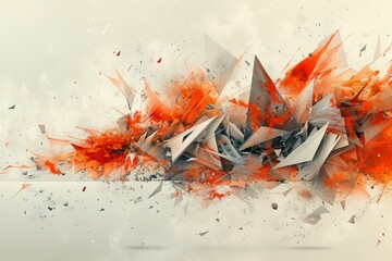 Abstract Geometric Explosion Art