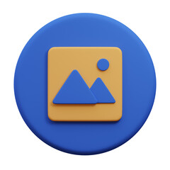 Gallery Icon 3D Illustration, User Interface Icon.