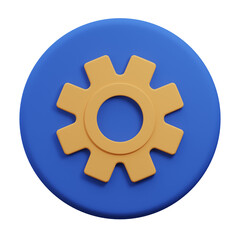 Setting Icon 3D Illustration, User Interface Icon.